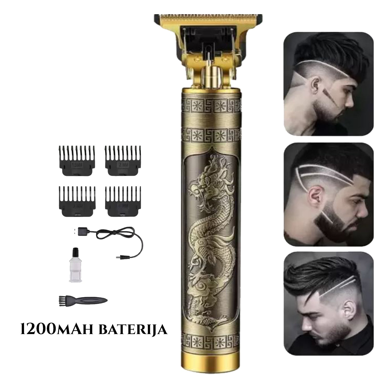 POLNILNI BREZŽIČNI STRIŽNIK ZA BRADO