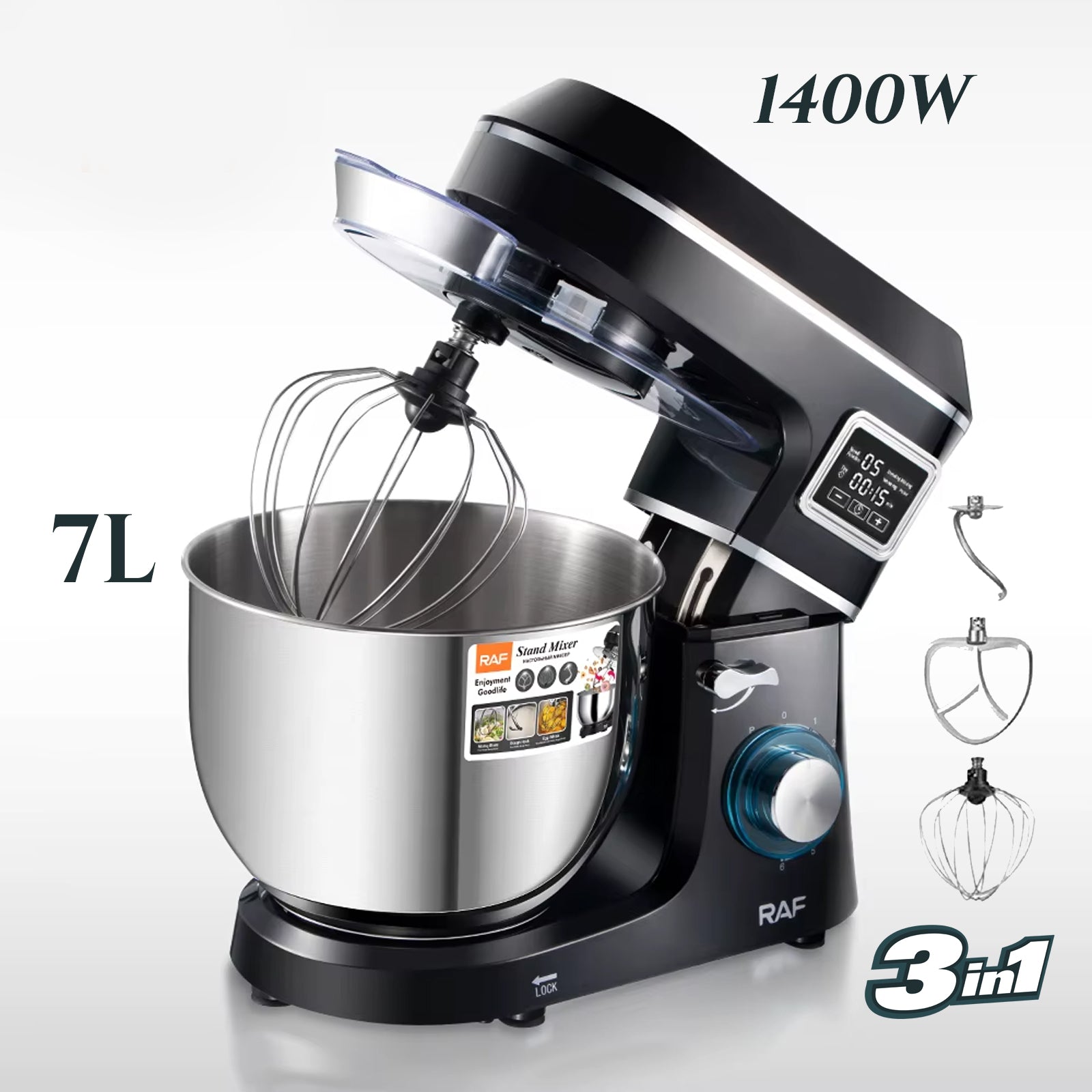 RAF Samostoječi Mešalnik 1400W - 7L Posoda