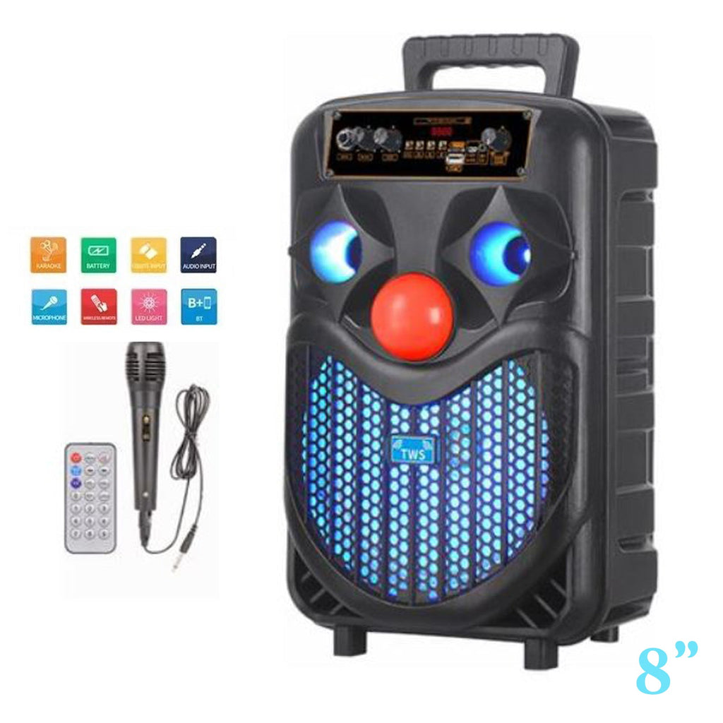 JOKER 8-PALČNI ZVOČNIK Z MIKROFONOM IN DALJINSKIM UPRAVLJALNIKOM