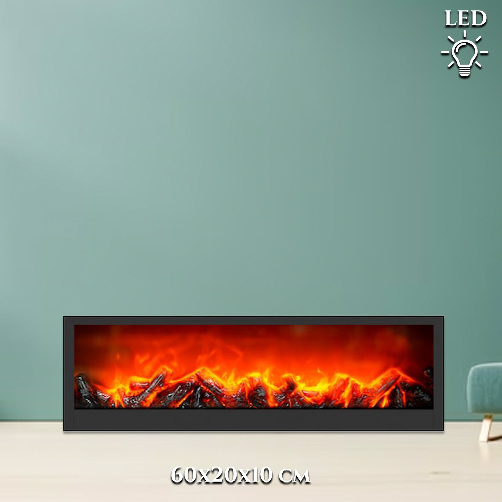 MODERNI DEKORATIVNI ELEKTRIČNI LED KAMIN M711