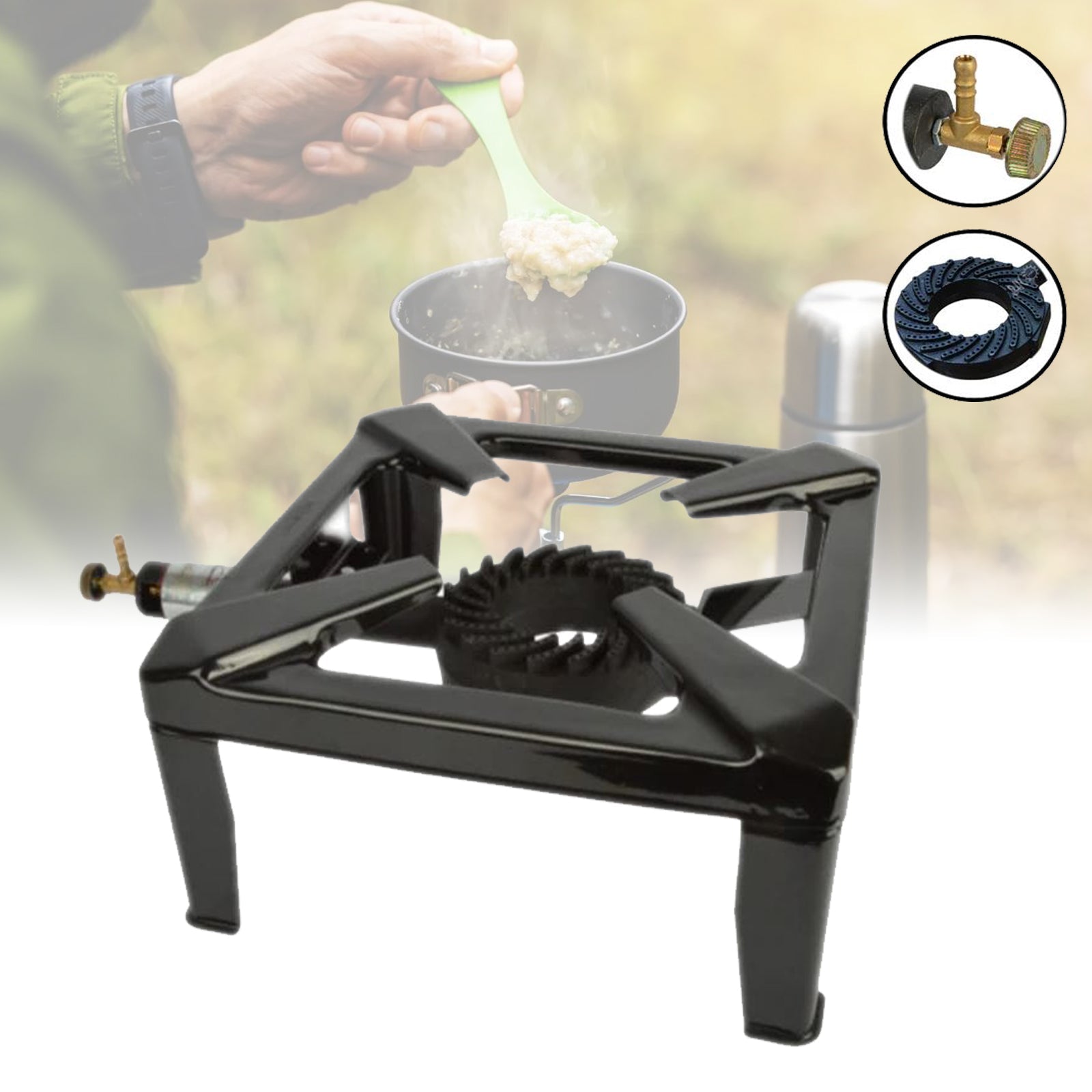 PLINSKI GORILNIK S PIŠTOLO 4 NOGE 40X40CM