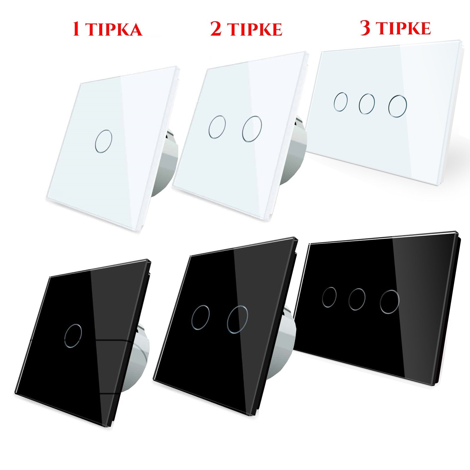ENOJNA, DVOJNA IN TROJNA STIKALA NA DOTIK