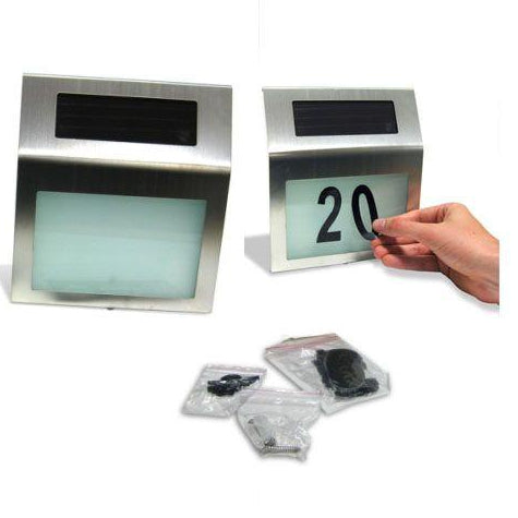 Solarna LED svetilka s hišno številko