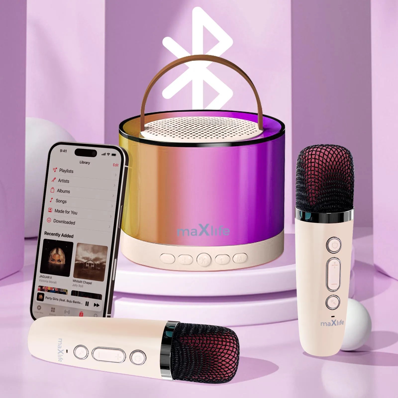 Maxlife Zvočnik + 2 Brezžična mikrofona