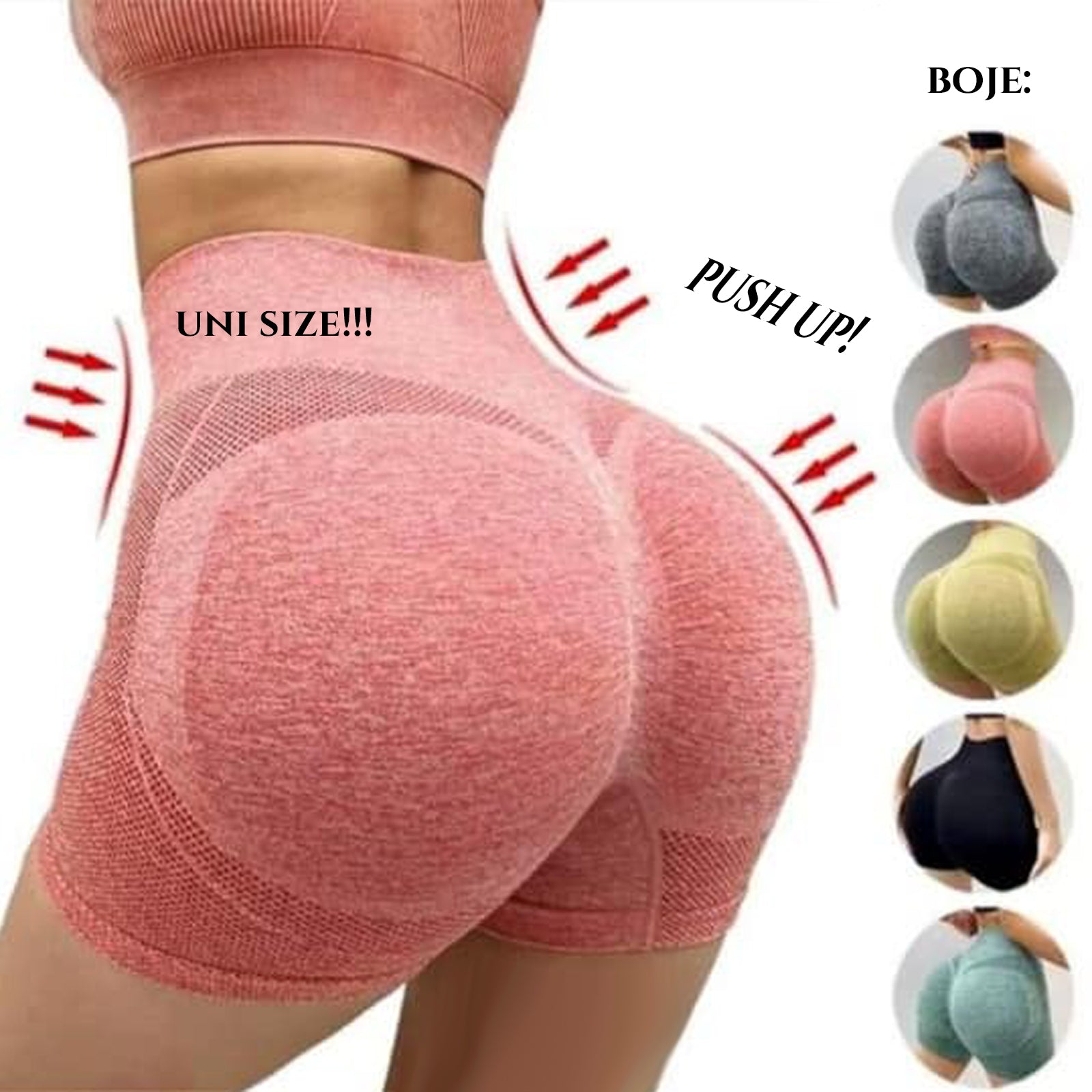 ŽENSKE PUSH-UP LEGGINGS