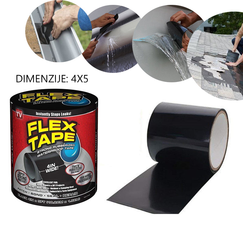 SUPER MOČAN GUMIRANI VODOTESNI FLEKSIBILNI TRAK 4X5