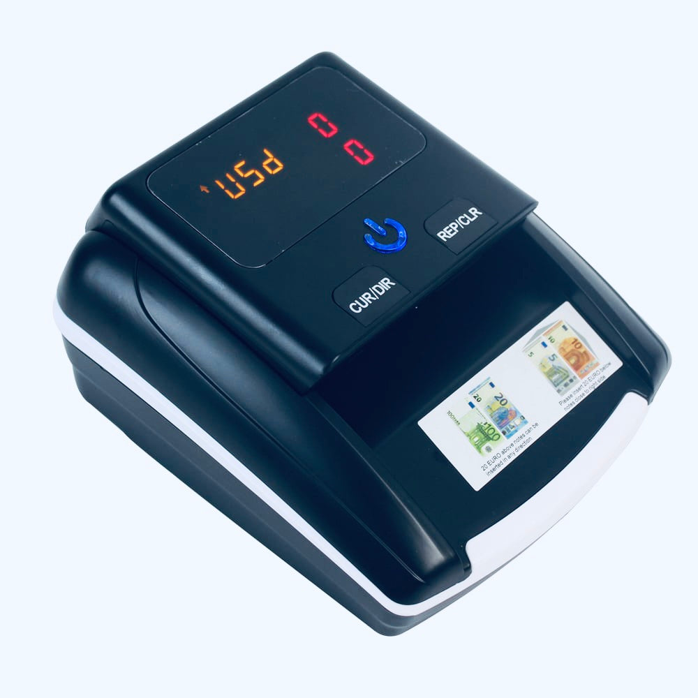 BREZŽIČNA NAPRAVA S POLNILNO BATERIJO ZA ŠTETJE IN PREVERJANJE DENARJA