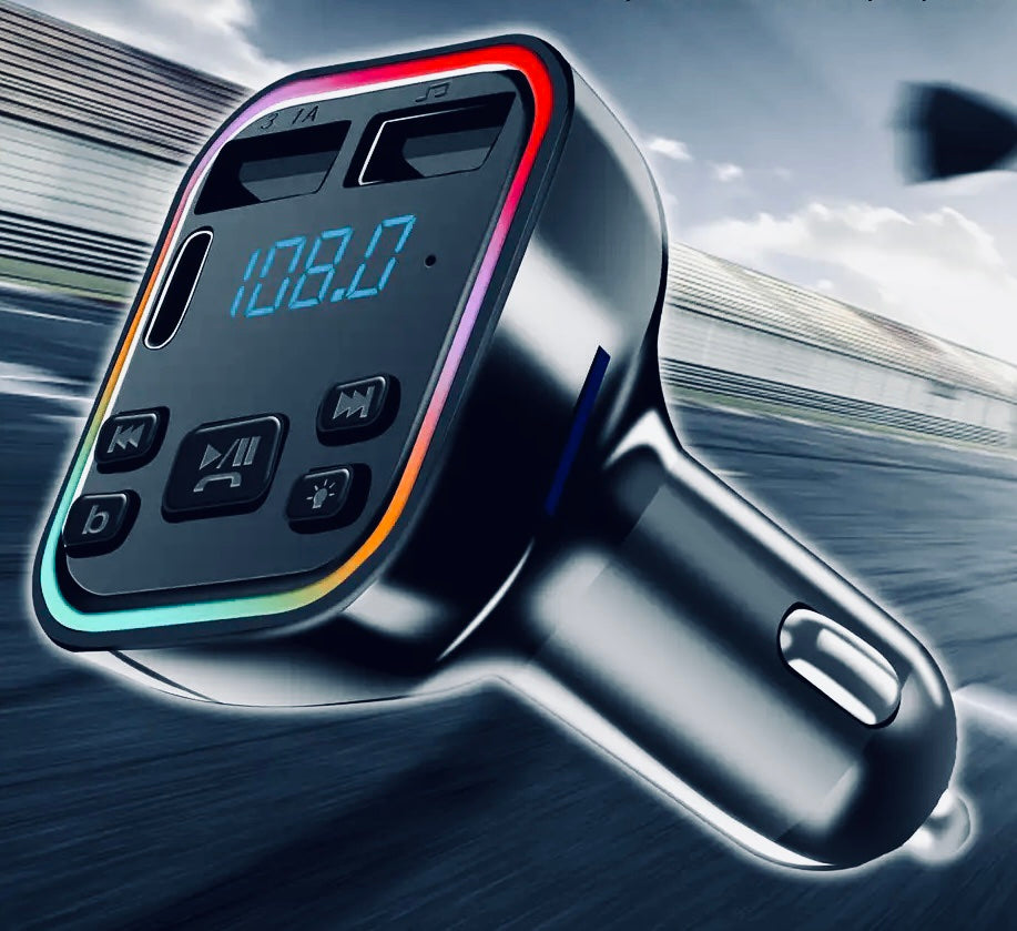 Bluetooth FM oddajnik - hitri polnilnik, USB, C izhod