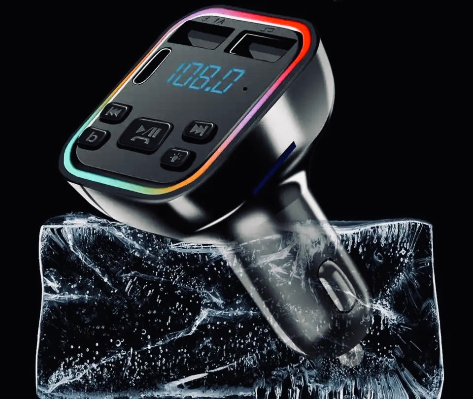 Bluetooth FM oddajnik - hitri polnilnik, USB, C izhod