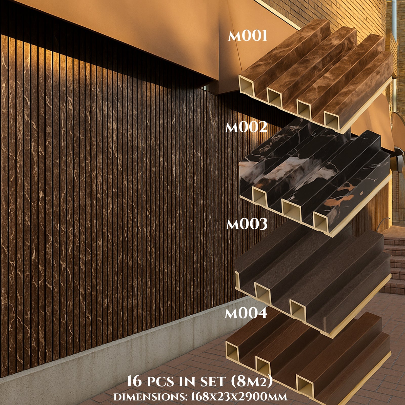 3D Stenski Paneli - Set 8 m²