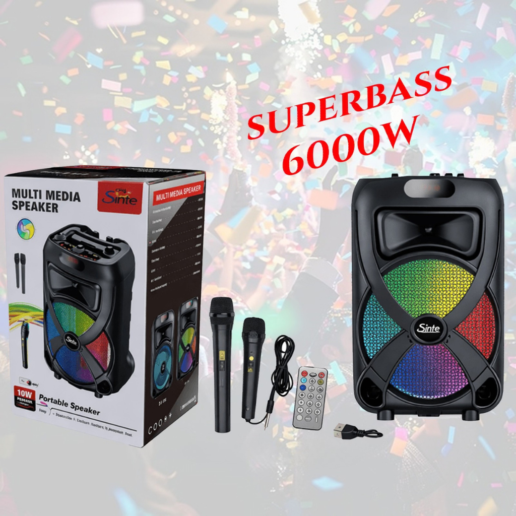 SuperBass 6000W Party zvočnik