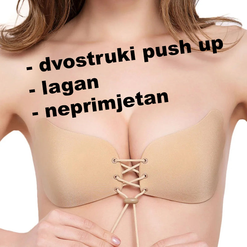 Neviden samolepilni dvojni push up nedrček